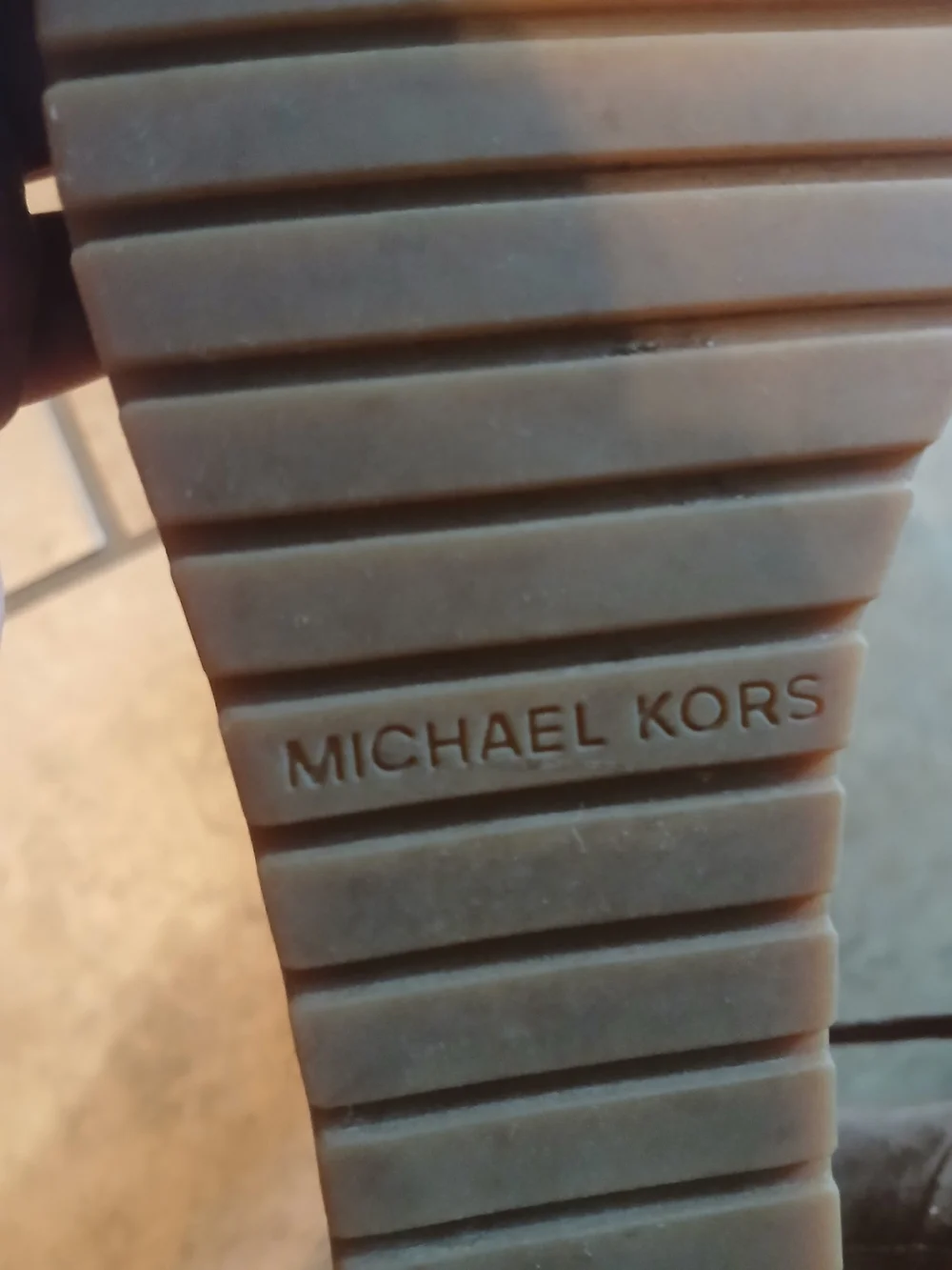 Michael Kors Taupe Suede Lace-Up Wedge Booties